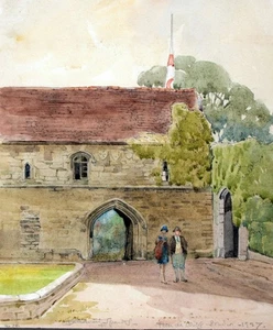 Nathaniel Sparks 1880–1956. Watercolour landscape, France 1927, signed in pencil - Picture 1 of 5