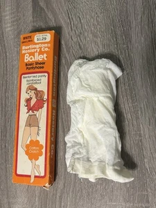 Vintage Burlington Hosiery Co. Ballett Basic transparente Strumpfhose weiß Small/Medium - Bild 1 von 3