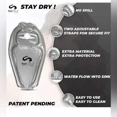 Hair cloud Inflatable Hair Washing Funnel for Shampooing Hair Any Chair or Basin - Image 1 of 4