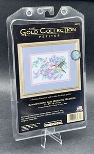 Dimensions Gold Collection Petites 6971 Hummingbird and Morning Glories 7x5 VTG - Picture 1 of 4