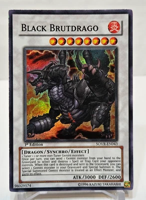 Black Brutdrago SOVR-EN043 Super Rare 1st Edition Yugioh 7702 - Image 1 of 4