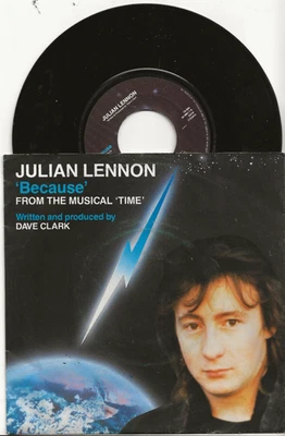 JULIAN LENNON - BECAUSE (FROM MUSICAL 'TIME') ORIGINAL SINGLE FROM HOLLAND - Image 1 of 2
