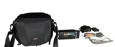 JVC Everio GZ-E10BU (16 GB SD Card) Full HD Video Camcorder & Accs (Black) - Image 1 of 4
