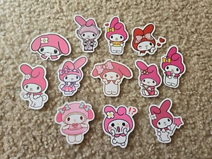 12Pc Sanrio Inspired Matte Stickers Hello Kitty My Melody Kids Cute! - Picture 1 of 1