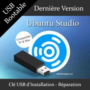 Clé USB Bootable Ubuntu Studio + Guide d'utilisation - Photo 1/1