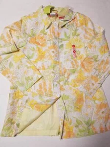 NWT Girls 8 Gymboree WILDFLOWER FIELDS floral print coat fully lined 2005 vtg - Picture 1 of 2