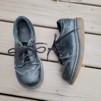 Oxford de plataforma de cuero negro con puntera gruesa Dr Martens Docs de colección años 90 y2k Foto 1 de 4
