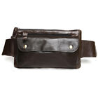 Men Genuine Leather Waist Bag Unisex Fanny Pack Bum Bag Belt Bag Pouch