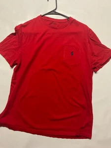 SALE! Medium RALPH LAUREN POLO t-SHIRT dress shirt pocket t - Picture 1 of 4