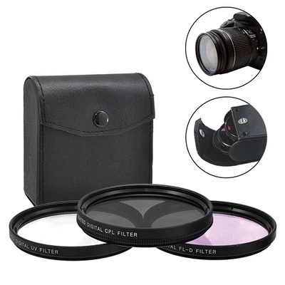 52mm 3 Piece HD Lens Filter Kit For Nikon 18-55mm, 55-200mm, 50mm f/1.8D Lenses - Image 1 of 4