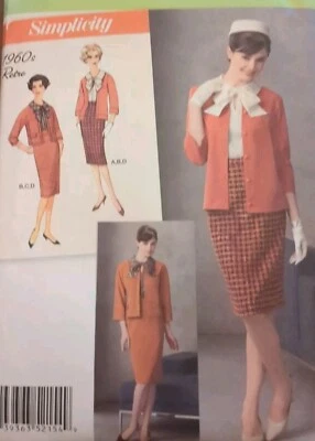 60' Retro Simplicity Pattern 2154 Petite Blouse,Skirt~Jacket~Cardigan 6-14 UNCUT - Image 1 of 4