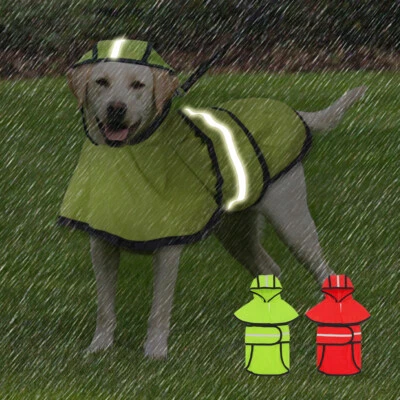 Impermeabile Cane Cappuccio a Vestiti per cani Antipioggia cane Riflettente - Image 1 of 4