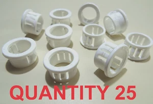 x25 5/8" HOLE 1/2" ID HEYCO SB-625-8 2074 WHITE NYLON SNAP BUSHING CABLE GROMMET - Foto 1 di 13