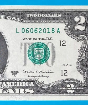 June 6, 2018 : L 06062018 A BIRTHDAY Note $2 Two Dollar Bill *Uncirculated* - Image 1 of 3