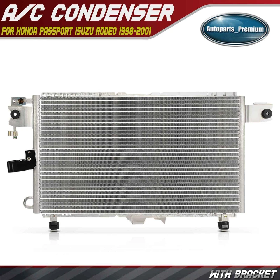A/C Condenser with Bracket for Honda Passport Isuzu Rodeo 1998-2001 Amigo 98-00 - Image 1 of 4