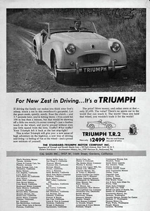 1955 Triumph TR2 "New Zest in Driving" Original Ad - Picture 1 of 1