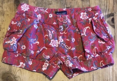 RALPH LAUREN size 10 Girls Floral Linen Blend Bubble Shorts - Image 1 of 4