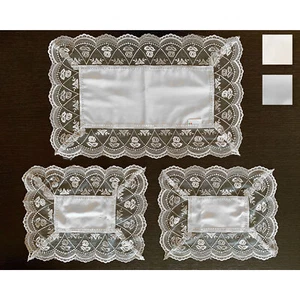 Completo centrini e runner set 3 pezzi Renato Balestra Macramè pizzo salone 4713 - Imagen 1 de 4