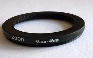 STEP DOWN ADAPTER 58MM-46MM STEPPING RING 58MM TO 46MM 58-46 FILTER ADAPTER - Picture 1 of 1