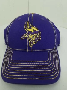 Minnesota Vikings NFL Team Apparel Youth Yellow & Purple 6 panel Adjust. Hat Cap - Picture 1 of 5