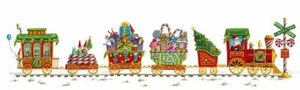 ADV266 Holiday Express by Ingrid Slyder Advent Calendar 105 x 24.5cm stand up - Picture 1 of 1