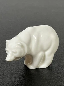 HUTSCHENREUTHER 1814 - White Porcelain Bear - 3" Animal Figure Germany - Picture 1 of 6