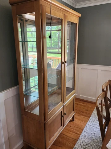 Ethan Allen vintage china cabinet hutch used Cover