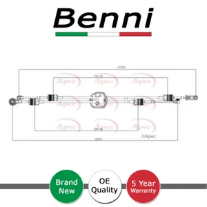 Gear Selector Cable Benni Fits Ford Transit 2006-2012 2.2 dCi 1693992 - Picture 1 of 2