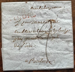 Marque postale - TAMPON GISORS Cachet rouge - à Pontoise - 1801 - Imagen 1 de 2