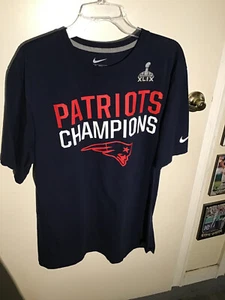 Camisa Lista de Campeones de los New England Patriots NIKE NFL Super Bowl XLIX para Hombre XL - Imagen 1 de 5