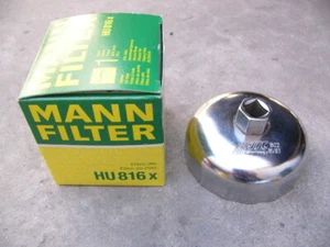 JTC tools 1522 OIL FILTER SOCKET 16P/ 87 MM, and oil filter Mann HU816x - Foto 1 di 3