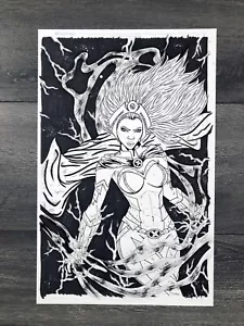 Lápiz y tintas arte original 11x17 para X-Men Storm - Imagen 1 de 1