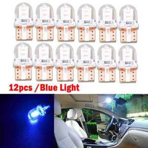 12pcs T10 194 168 W5W COB LED Auto License Plate Dome Map Light Bulb Blue . - Picture 1 of 7