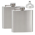 2psc 7oz Bar Whiskey Women Men With Funnel Stainless Steel Barbecue Hip Flask