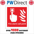 Fi004 Fire Alarm Call Point Sign Flame In Case Of Emergency Sound Alert Bell