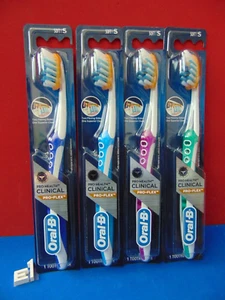 4 Pack Oral-B Pro Health CLINICAL Pro Flex Toothbrushes 4 Colors New & Sealed - Picture 1 of 7