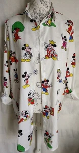 BLUSA CAMISA LARGA FUNKY MICKEY MOUSE CALCE SUELTO NUEVA 1 TALLA BUSTO 45" 114CM  - Imagen 1 de 7