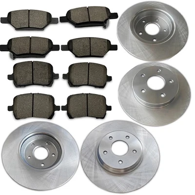 Front Rear Disc Rotors+Brake Pads For Chevy HHR Malibu Pontiac G5 G6 Saturn Aura - Image 1 of 4