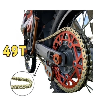 Gold Chain & Sprockets Kit For HUSQVARNA TE300 FC350 FE350 2014 15 16 17 18-2024 - Image 1 of 4