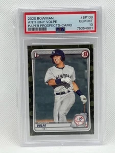 2020 Bowman Anthony Volpe Camo #BP-139 PSA 10 Yankees 1st Bowman rookie rc - Picture 1 of 2