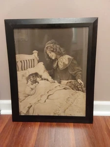 Victorian 1909 Original Arthur John Elsley Photogravure "Wake Up It's Christmas" - Picture 1 of 6