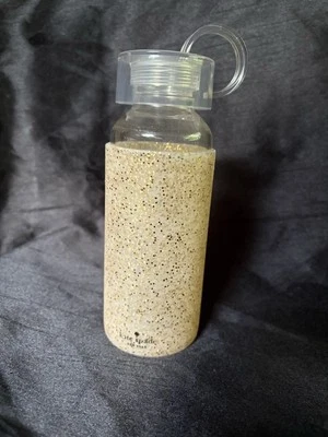 Kate Spade Glass Glitter Gold Water Bottle 16 oz - Image 1 of 3