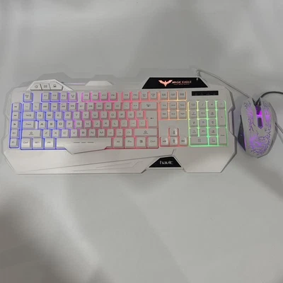 Havit Game Series Magic Eagle White-rainbow back lit keyboard and mouse - Image 1 of 4