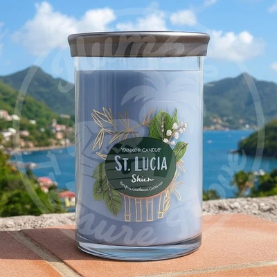 Yankee Candle St. Lucia Skies 20 oz Large Jar – Carefree Caribbean Ocean Breeze - Image 1 of 3