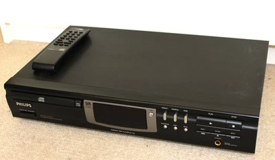 Philips CD723 black gut Kratzer oben auf Deckel mit FB schwarz Coax Digital-Out - Bild 1 von 4