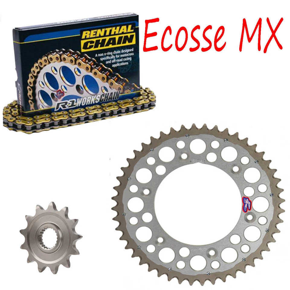 Yamaha YZ450F WR450F Renthal Gold R1 H/D Chain Twinring Sprocket Kit SILVER - Image 1 of 1