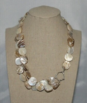 Collar Silpada N1825 Madreperla Iridiscente Plata de Ley Círculo  Foto 1 de 4