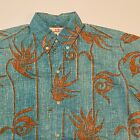 RARE Reyn Spooner Alfred Shaheen SMALL Bird of Paradise Personal S Blue Floral