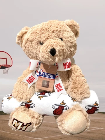 NBA Miami Heat Children's Teddy Bear & Blanket Plush Basketball Collectible Gift Cover