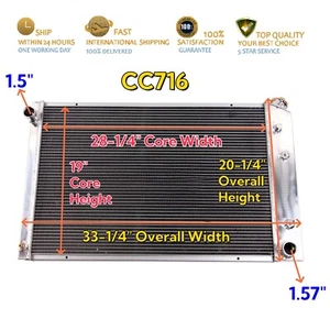 3Row Alu Radiator For 1973-1987 1986 Chevy C/K C10 C20 C30 K10 K20 GMC C15 CC716 - Picture 1 of 14